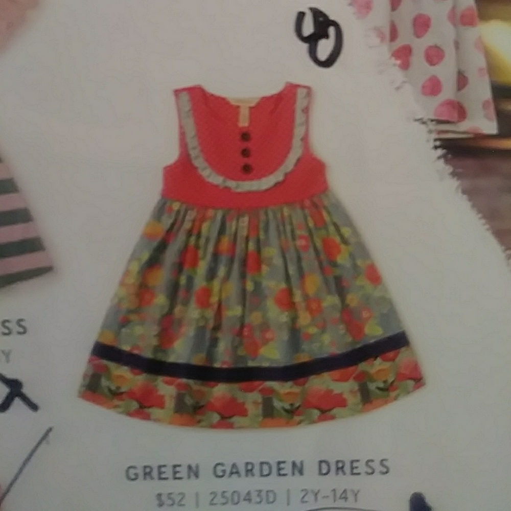Green garden dress sz. 8